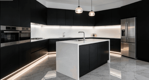 black melamine panel